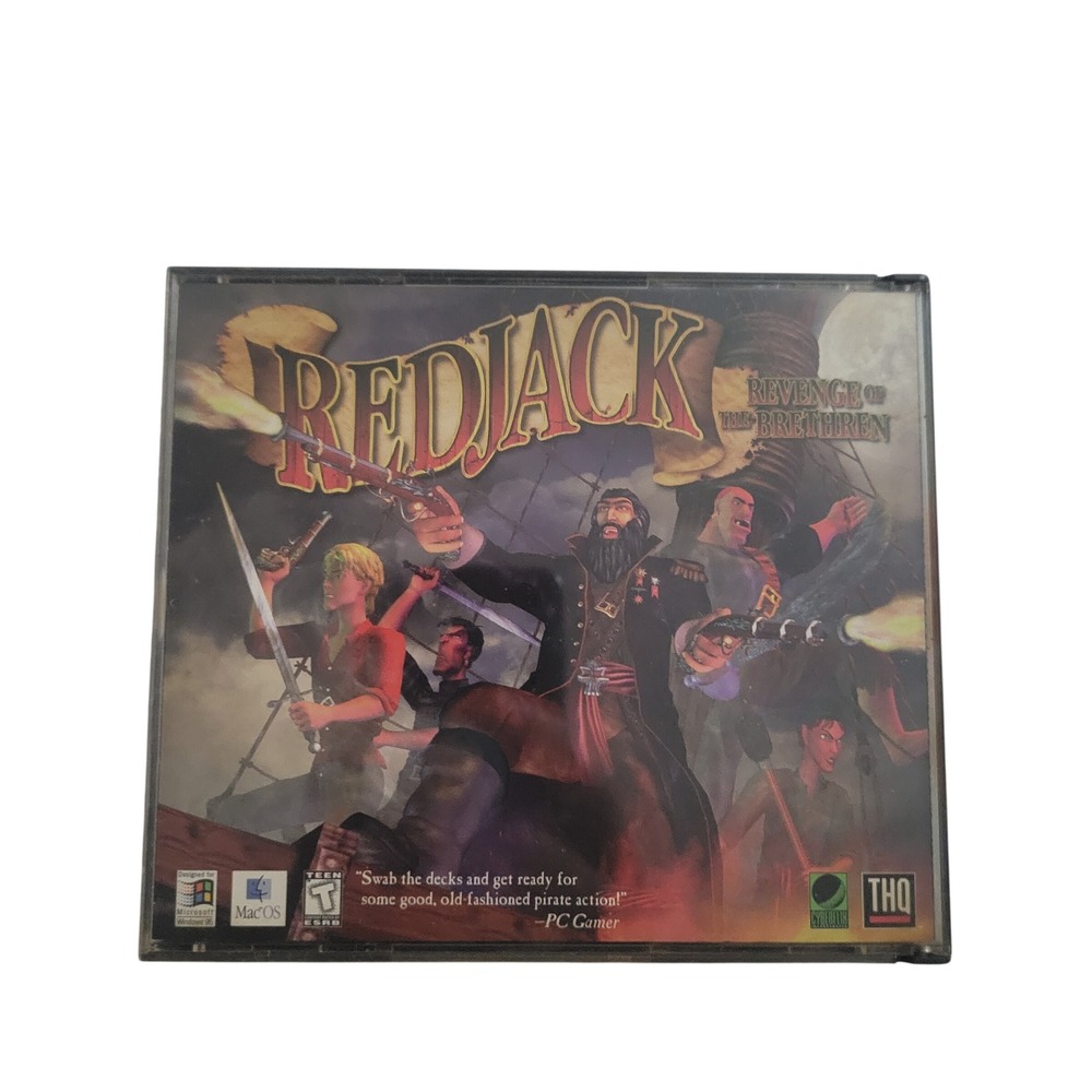 RedJack Revenge of the Brethren PC Game 1998 3-Disc‎ Set THQ Pirate Adventure